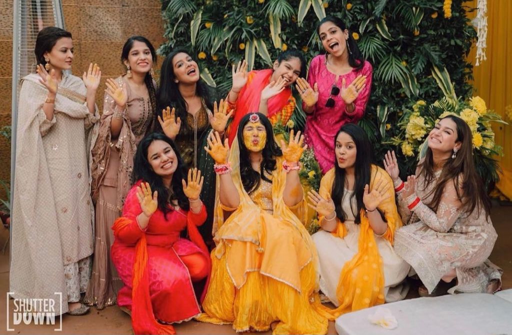 Haldi ceremony outfit for mellenial brides